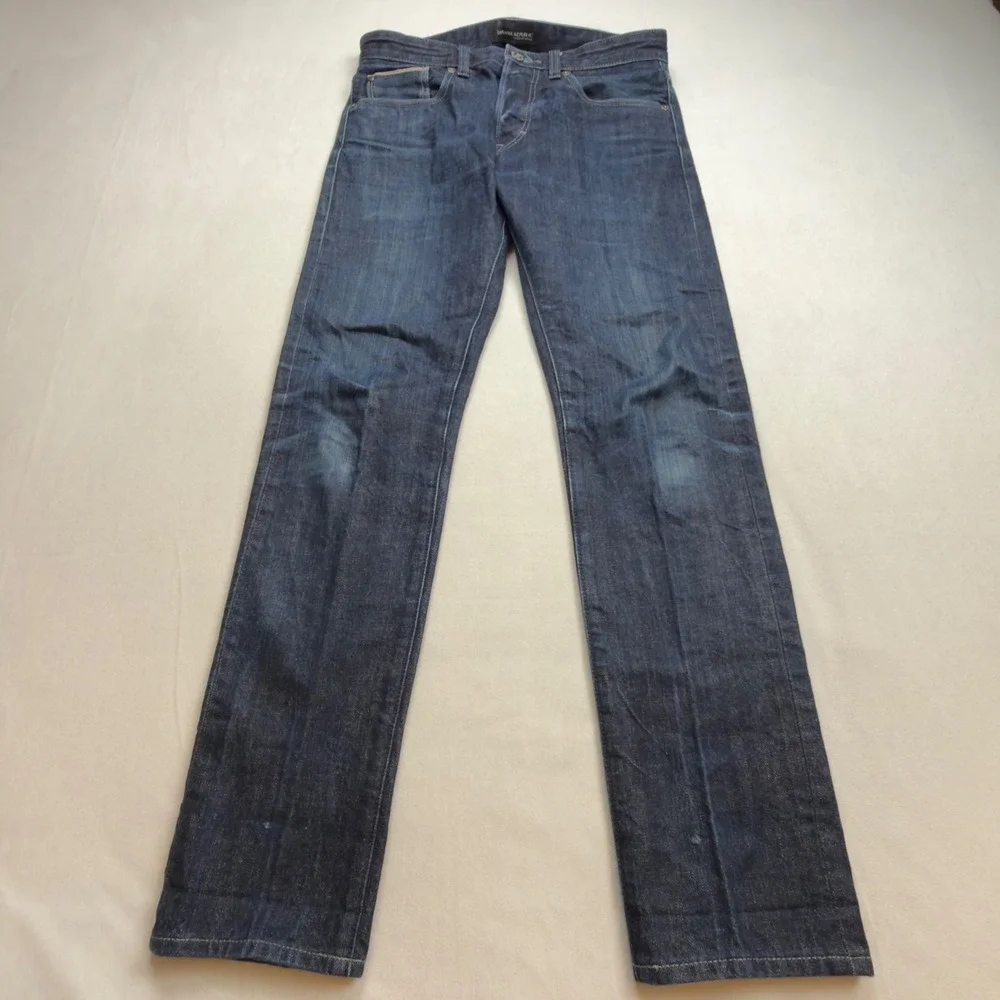 Banana Republic Premium Denim Selvedge Mens Slim Fit‎ Dark Wash Jeans 29x30 FLAW